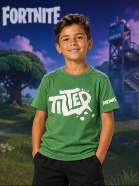 Fortnite Epic Games T-shirt “TILTED” Short Sleeve Crew Youth Size M